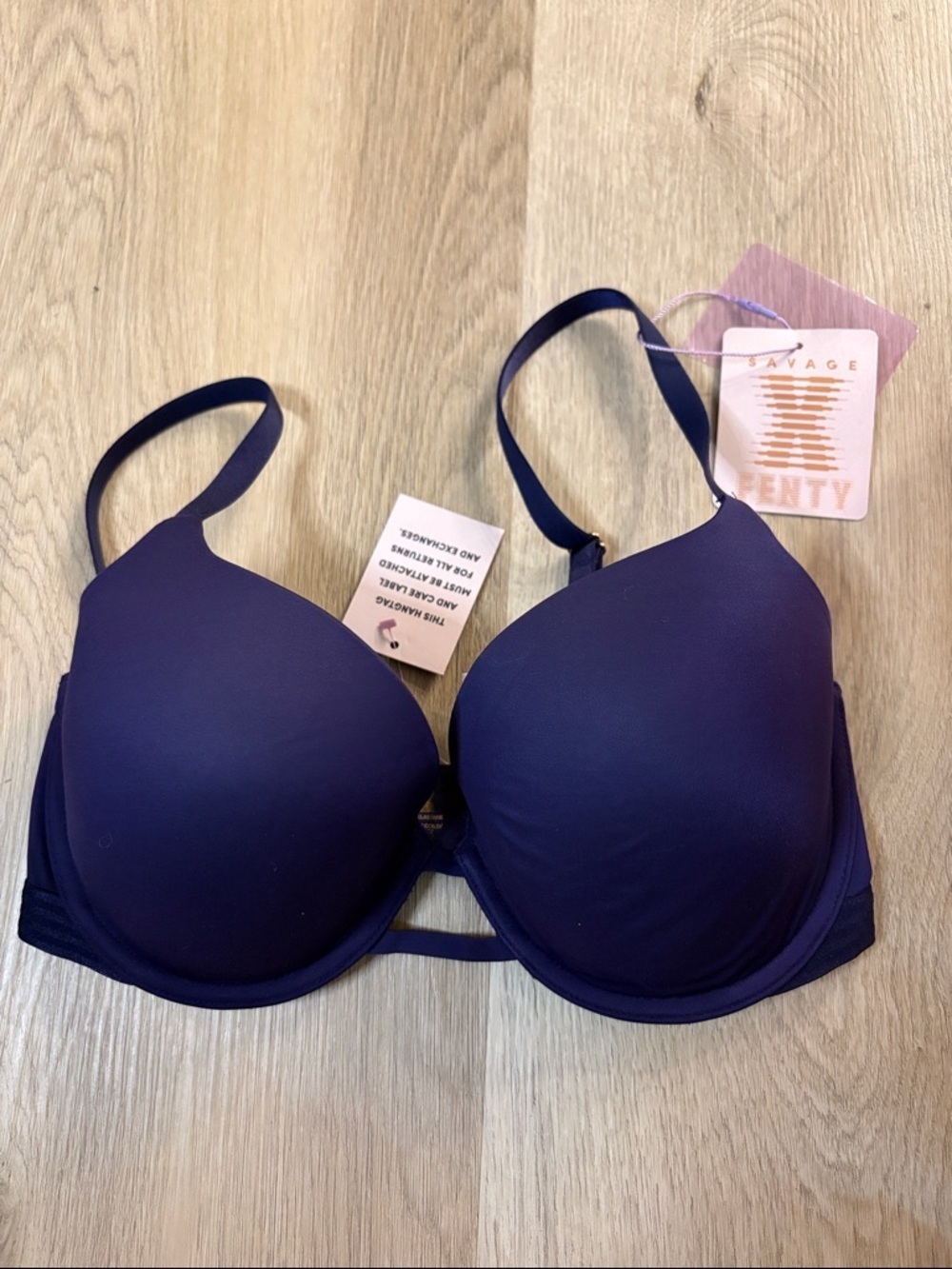 NWT Savage X Fenty Microfiber T-Shirt Bra - Dark Purple- 32DD